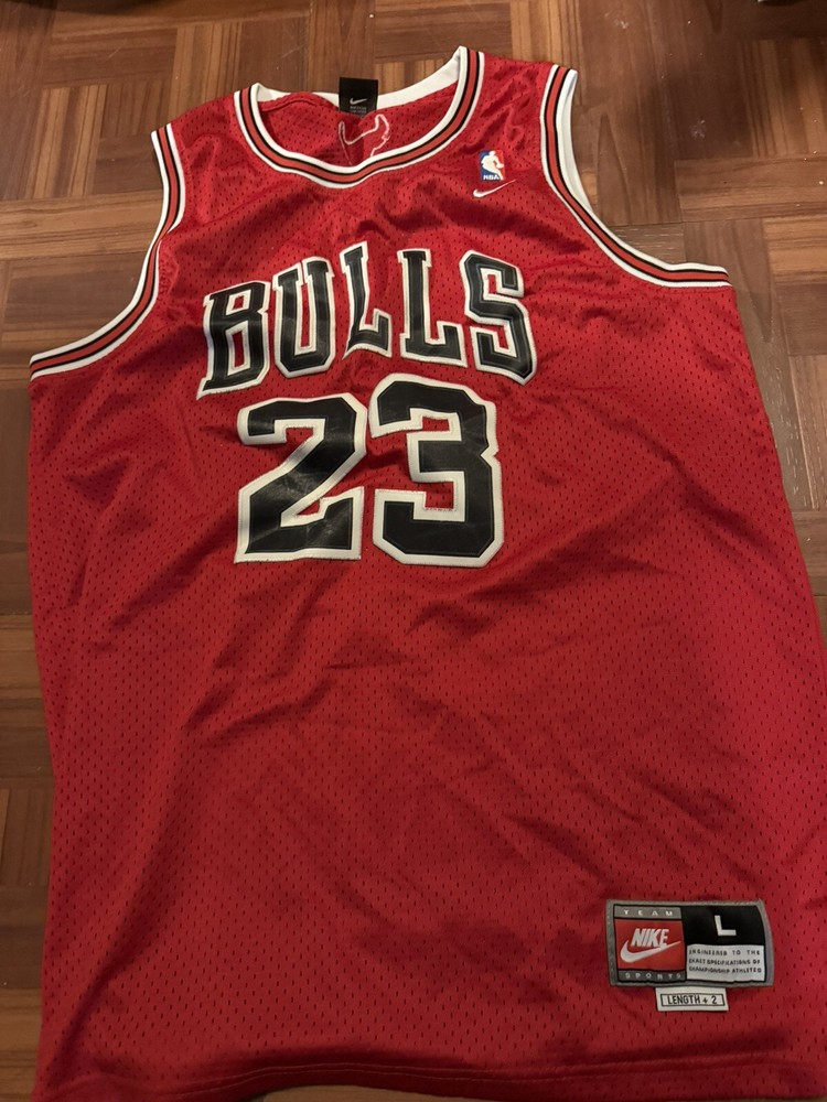 Vintage Michael Jordan Chicago Bulls Nike Jersey Size L 90s NBA Throwback
