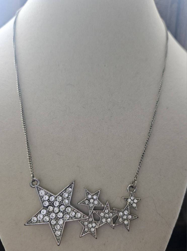 Paparazzi Rockstar Ready white star necklace.