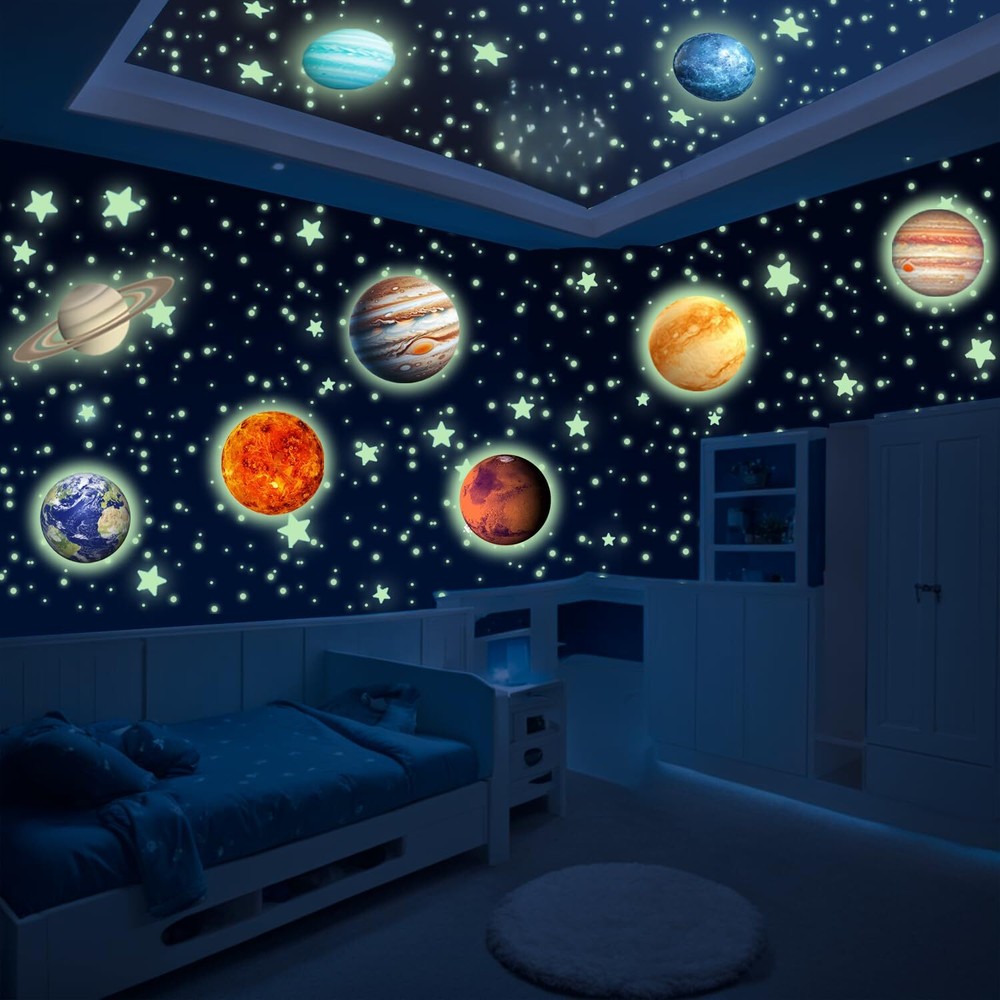 Glow in The Dark Stars for Ceiling - 534pcs Solar System Stickers Glowing Sta...