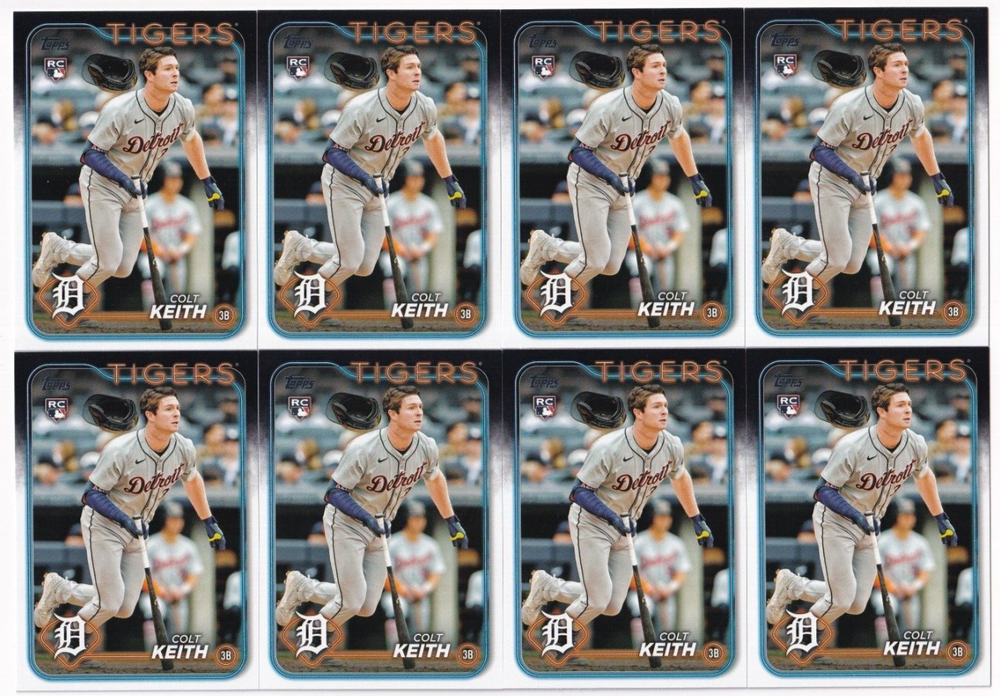 (8) Colt Keith 2024 TOPPS UPDATE SERIES ROOKIE LOT #US73 DETROIT TIGERS