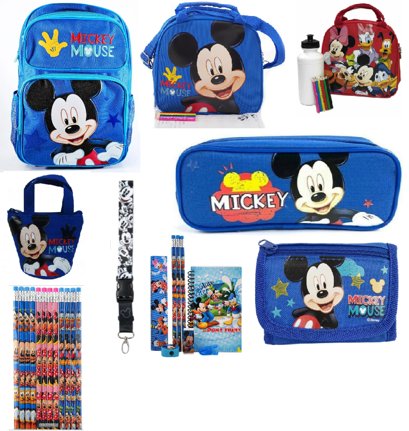 Mickey Mouse Back to School Set with Backpack Lunch Box Pencil Pouch and Wallet-image