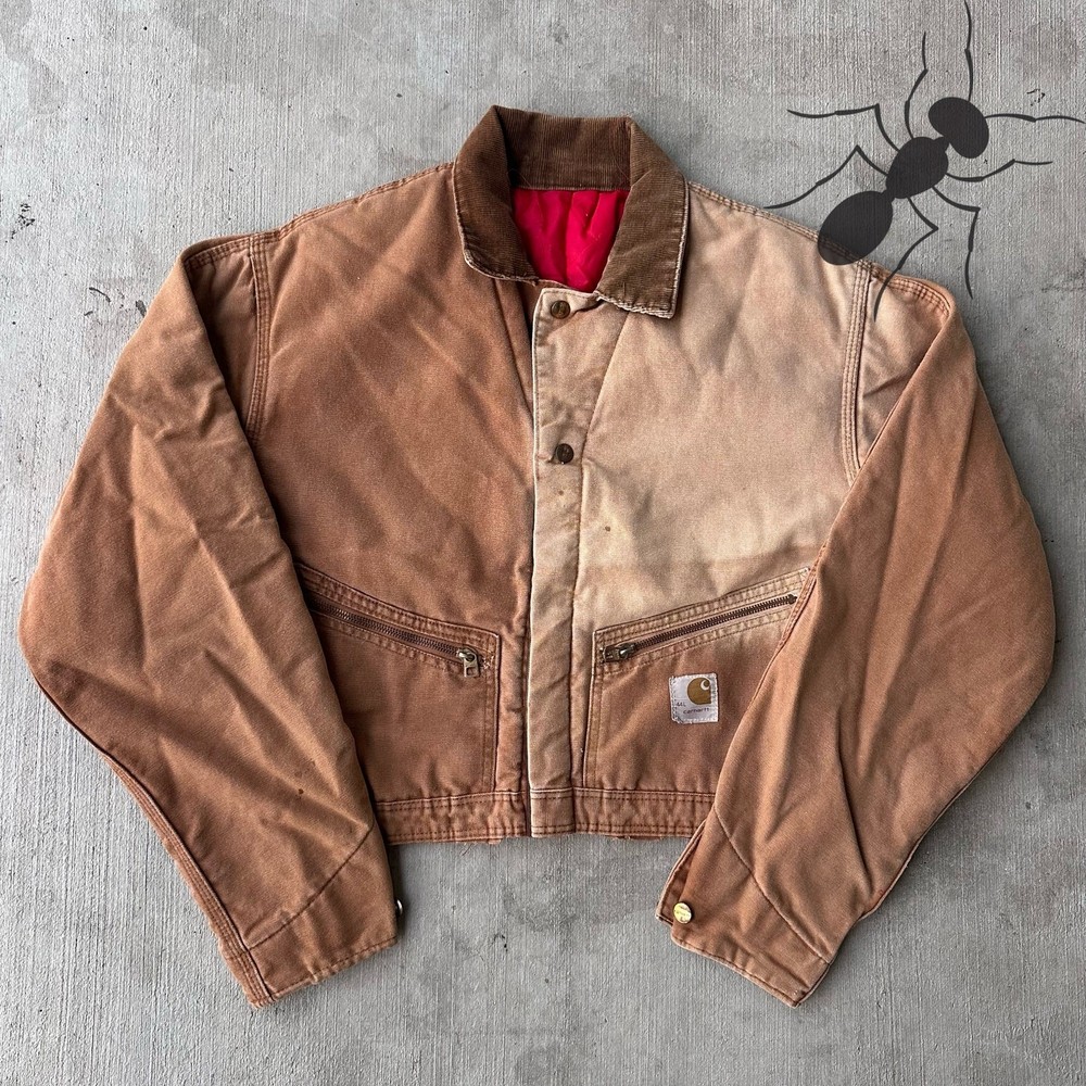 Y2K Vintage Carhartt Brown Cropped Detroit Work Jacket