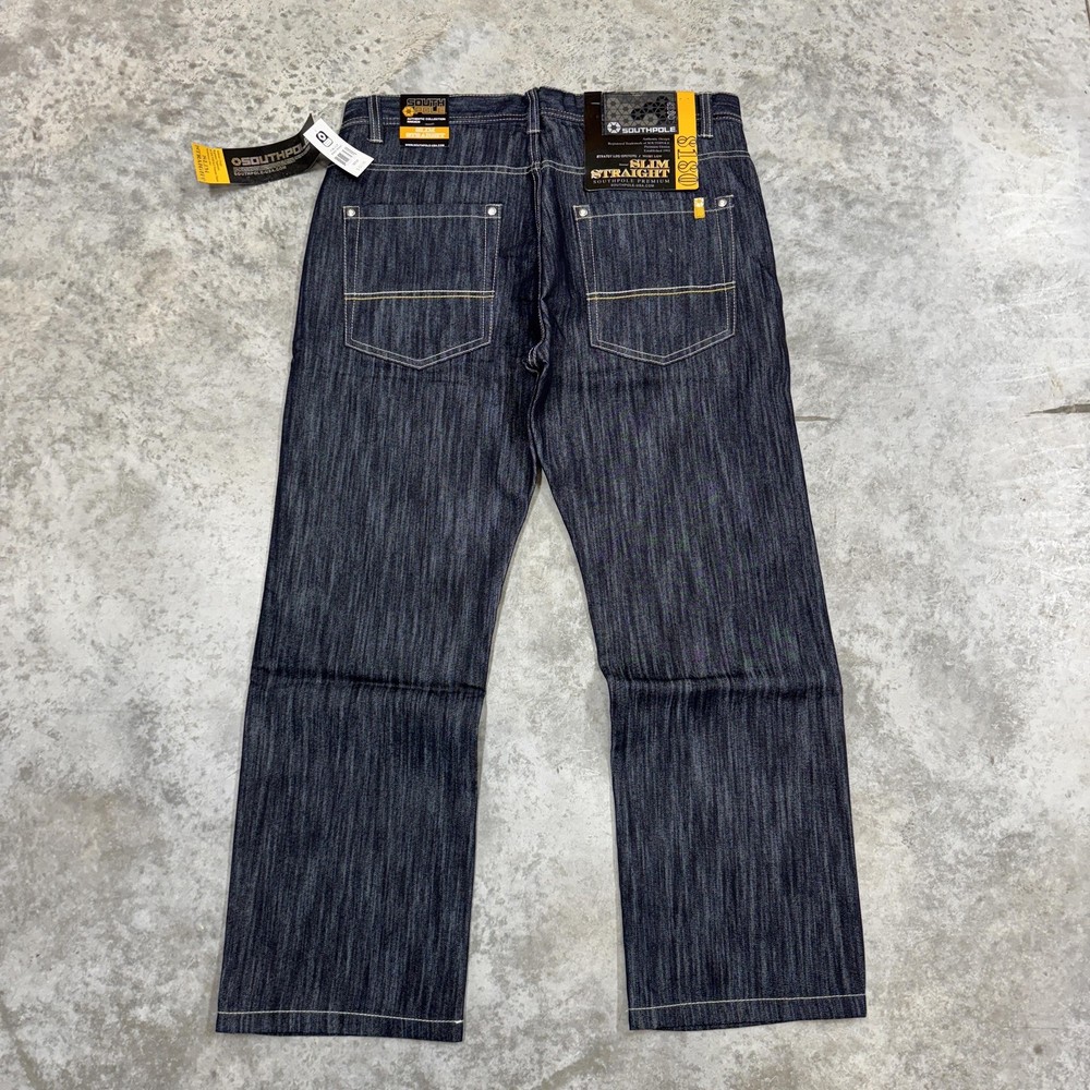 Southpole Jeans Mens 38 Blue Slim Straight Dark Wash Denim 5 Pocket Casual