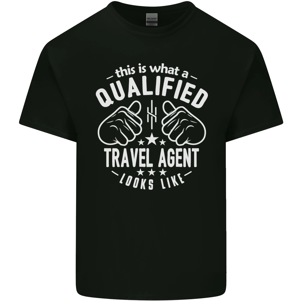 A Qualified Looks Travel Agent Like Mens Cotton T-Shirt Tee Top