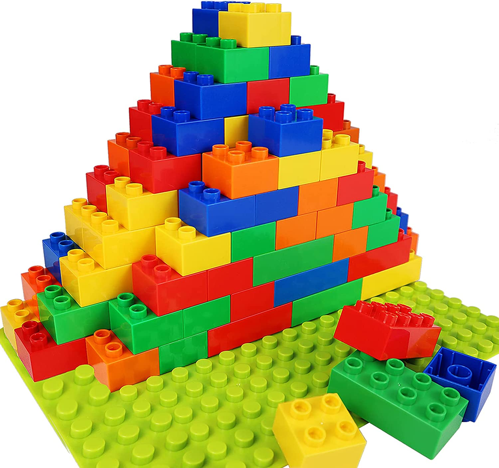 Aotipol Building Blocks for Kids Toddlers Including a Baseplate, 101-Piece Large