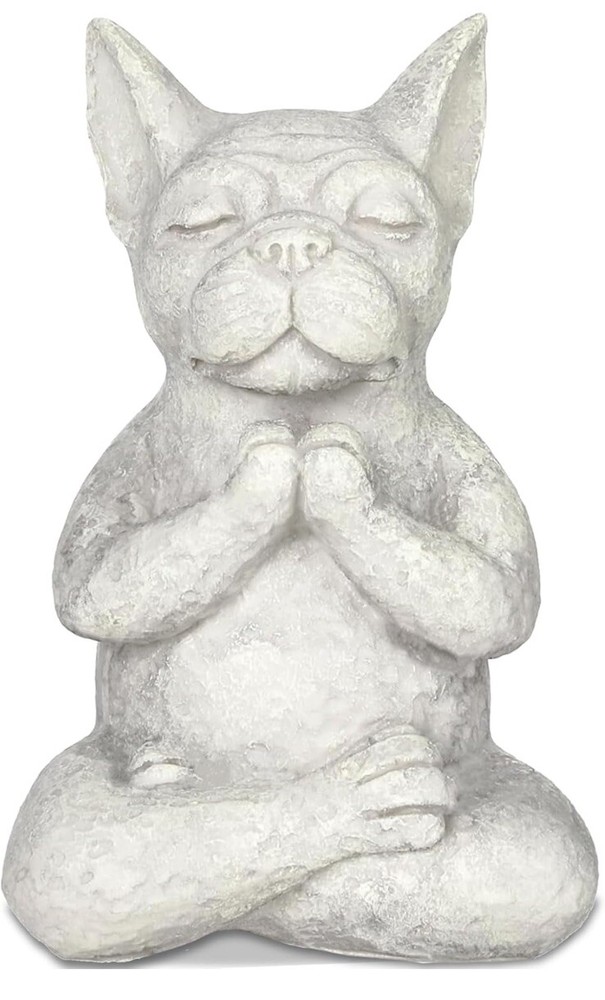 1X Meditating Frog Statue Ornament Buddha Zen Yoga Dog Home Garden Decor-Outdoor
