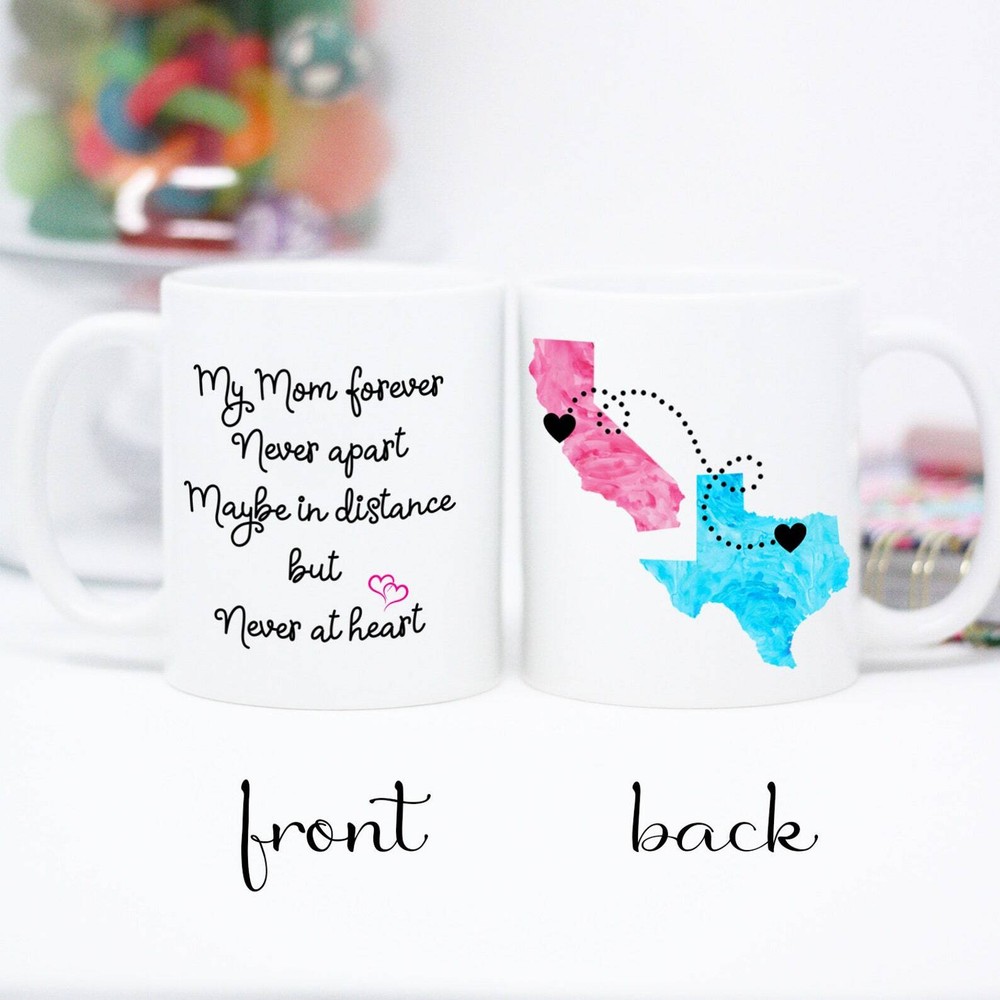 Mom Long Distance Mug Mother's Day Gift Personalized States And Countries Gift