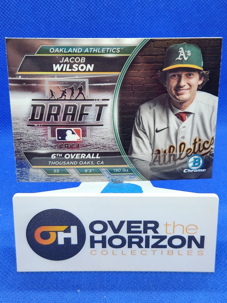 Jacob Wilson 2023 Bowman Draft Night Chrone 6th Overall Oakland Athletics RC