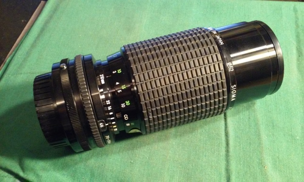 Sigma KII 70-210mm f/4.5 Macro Zoom Lens for Canon FD Mount Japan with Case