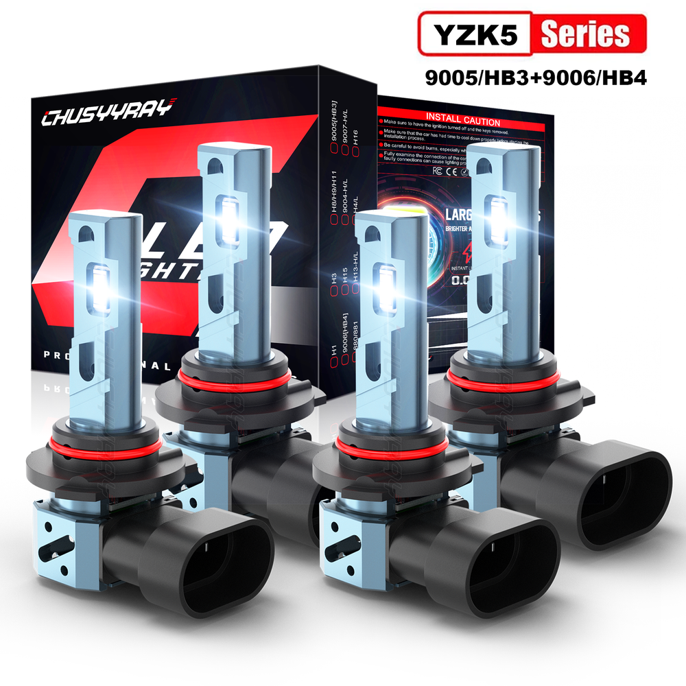 For Cadillac DeVille Base Sedan 4-Door 1990-2005 LED Headlight Bulbs Xenon White