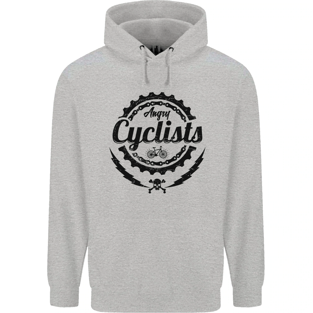 Angry Cyclist Funny Bicycle Bike Mens 80% Cotton Hoodie