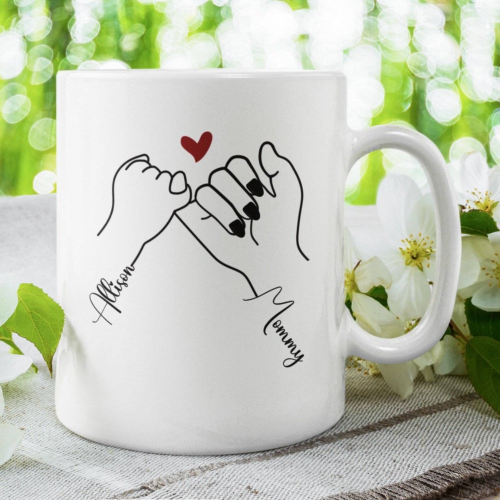 Mother's Day Mug • Custom Coffee Mug • Pinky Promise Name Mug • Gift For H