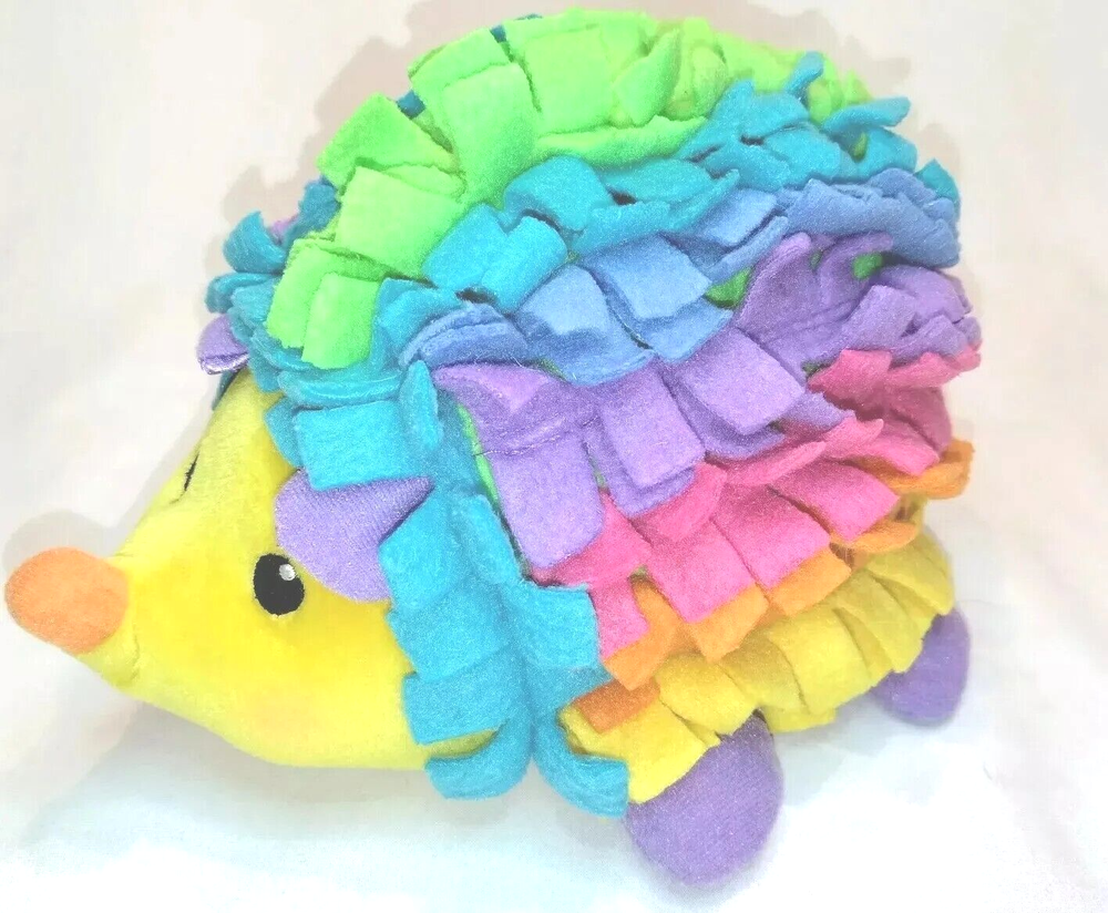 Rainbow Porcupine Sensory Toy w/Rattle  2005 Fisher Price-Infant Plush Stuffed
