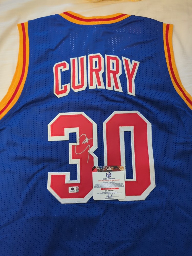 Stephen Curry / Autographed Golden State Warriors Custom Basketball Jersey / COA