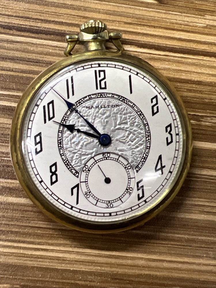 1922 Hamilton Grade 910 12S 17J 14k Gold-Filled Pocket Watch