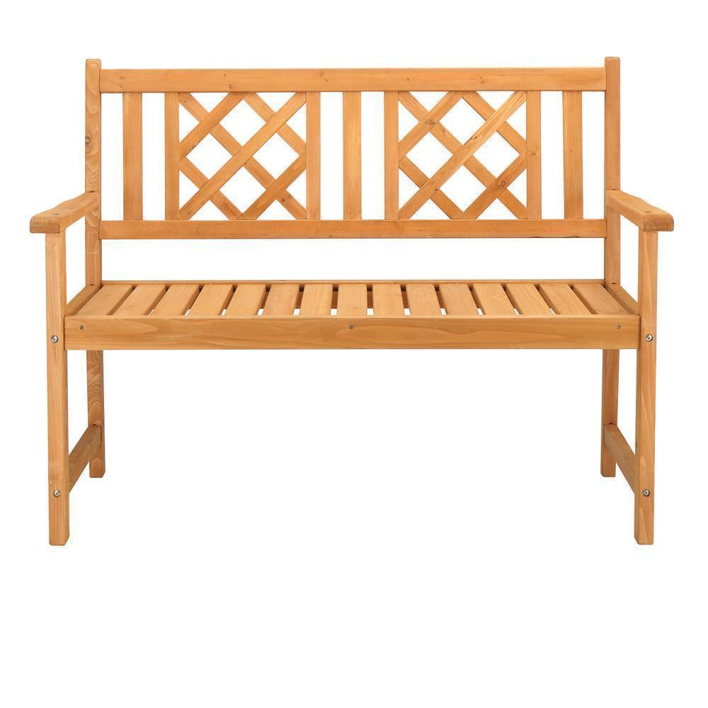 Fir Wood Outdoor Rocking Bench for 2, Perfect for Patio Garden or Backyard