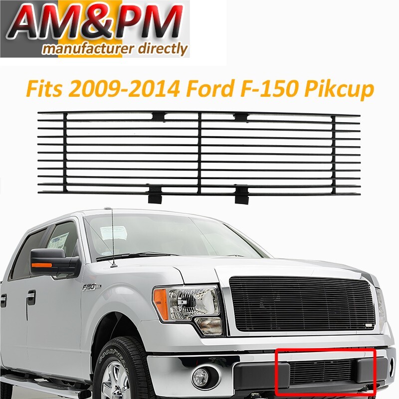2009-2014 Ford F-150 Black Billet Lower Bumper Grille Insert