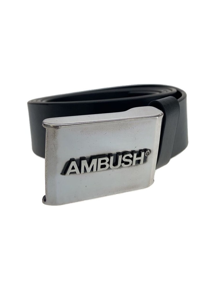 Men's Black Plain Leather Ambush Belt for Stylish Everyday Wear