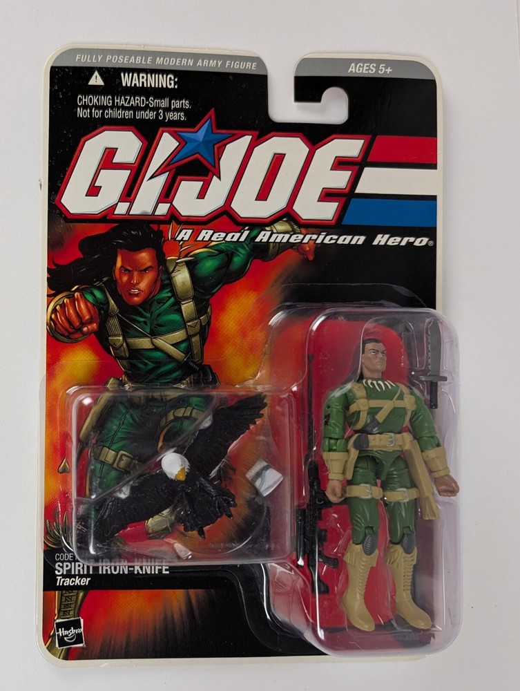 GI Joe DTC Spirit Iron Knife Action Figure Carded 2005 Tracker 3.75 O-ring