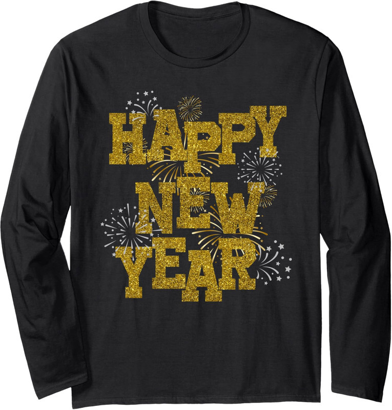New Years Eve Party Supplies 2025 Fireworks Holiday Long Sleeve Tshirt-image