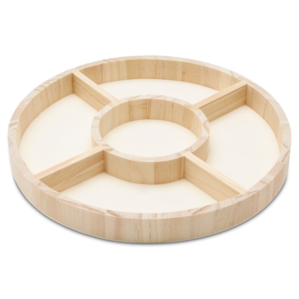 DIY Round Wooden Divided Serving Tray, 10