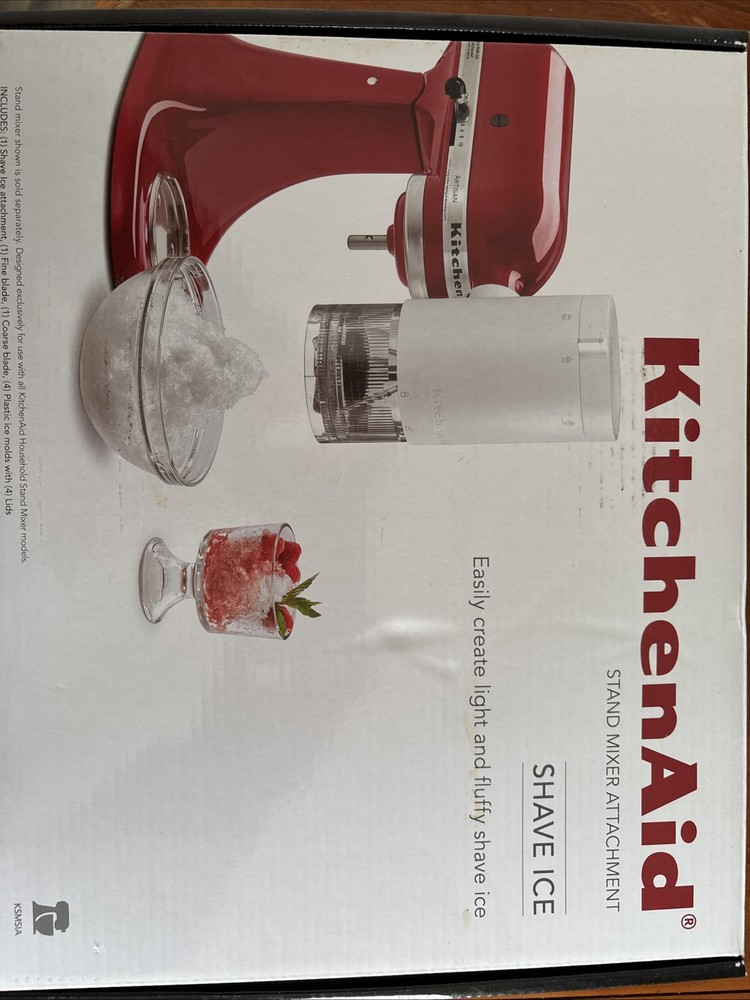 NEW IN BOX KitchenAid Shave Ice Stand Mixer Attachment and Molds KSMSIA