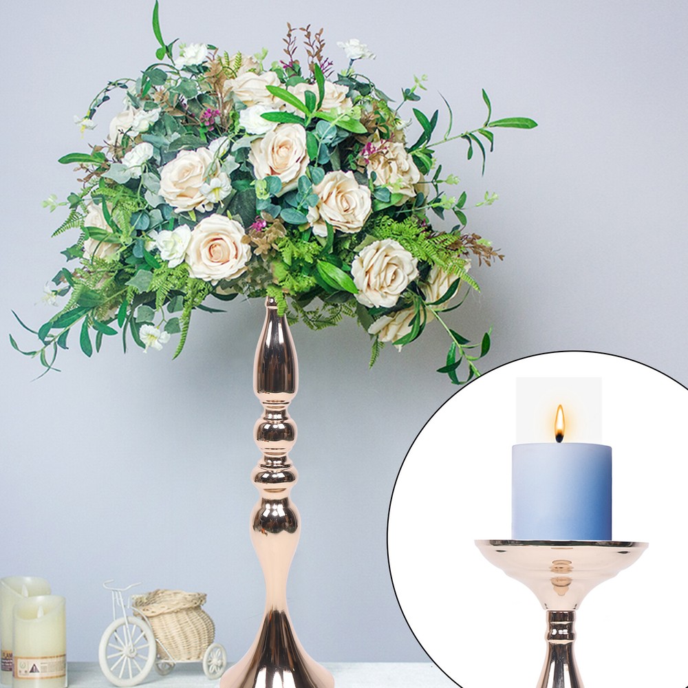 10pcs Wedding Candle Holder Flower Stand Rack Vase Table Centerpiece Rack Gold