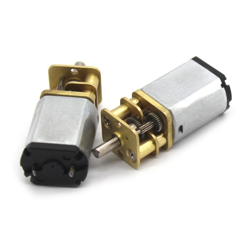 DC 3V-6V Mini 030 Full Metal Gearbox Gear Motor Slow Speed Reduction Robot Car-image