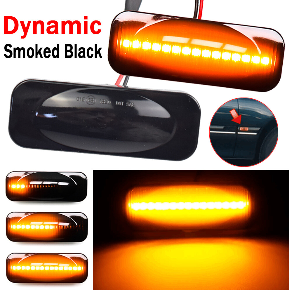 Black LED Turn Signal Side Marker Light For Opel Omega B Caravan 1994 - 1999 UB7