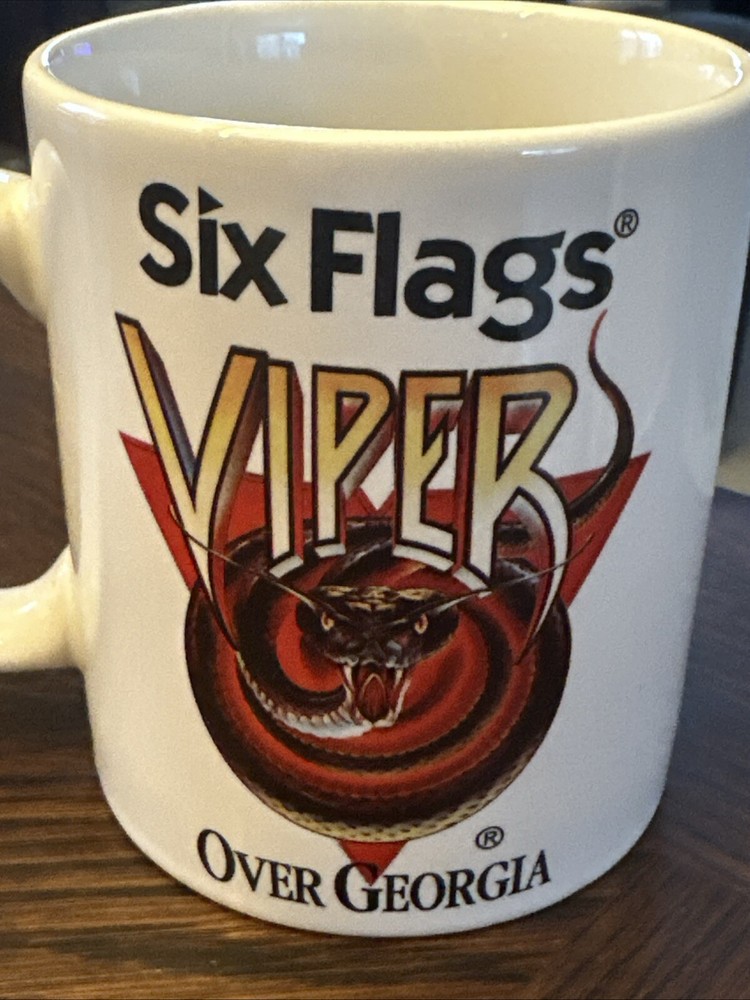 1995 Six Flags Georgia Viper Rollercoaster Vintage Mug for Coffee or Tea