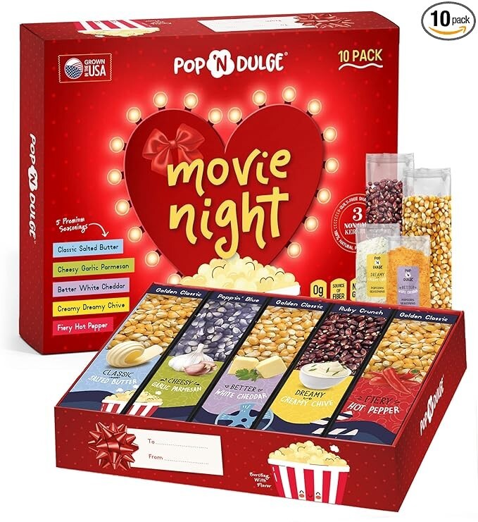 Valentines Day Gifts Movie Night Popcorn Gift Set. 09/27/25 SH-5-image