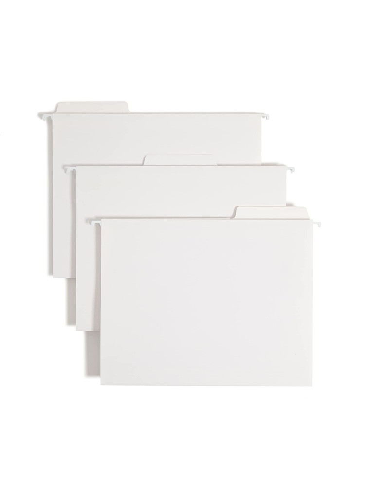 Smead Hanging File Folder, 1/3-Cut Tab, Letter Size, White, 20/Box
