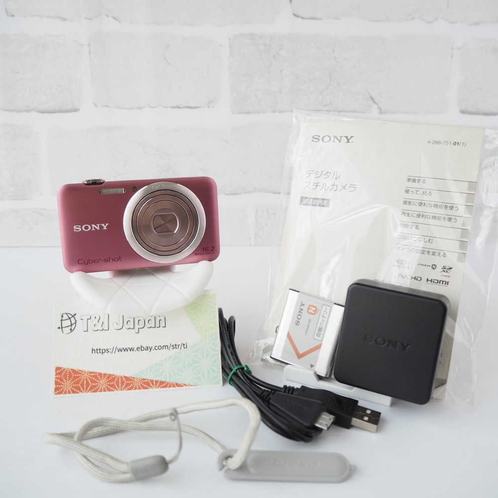 Near Mint SONY Cyber Shot DSC-WX30 Pink 16.2MP 5x Zoom Japan Digital Camera