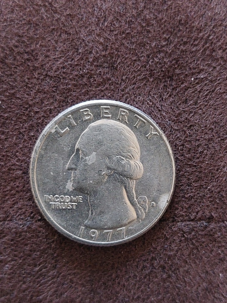 1977 D filled mint mark  Washington head quarter dollar