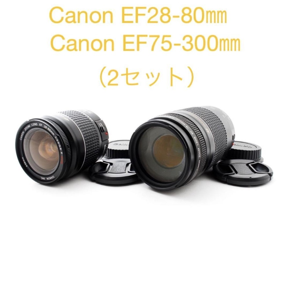 Canon EF 28-80mm & 75-300mm USM Zoom Lens Twin Kit Bundle