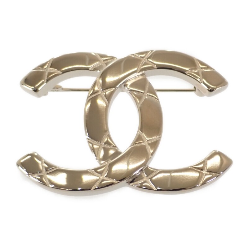 Chanel Coco Mark B25P Brooch Metal 611611 Gold Tone CC Logo