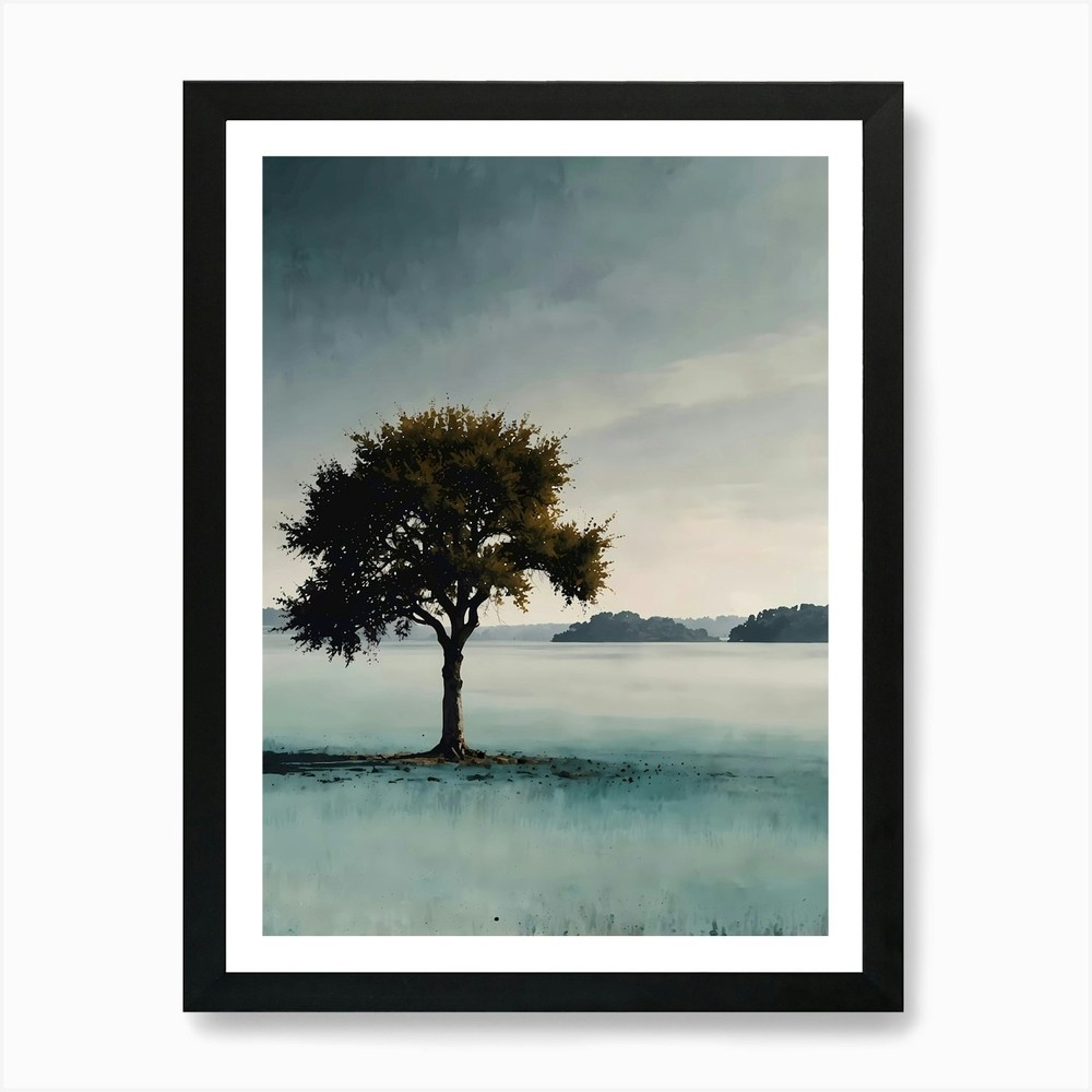 Lone Tree 23 Framed Art Print Canvas Wall Decor Picture Poster  