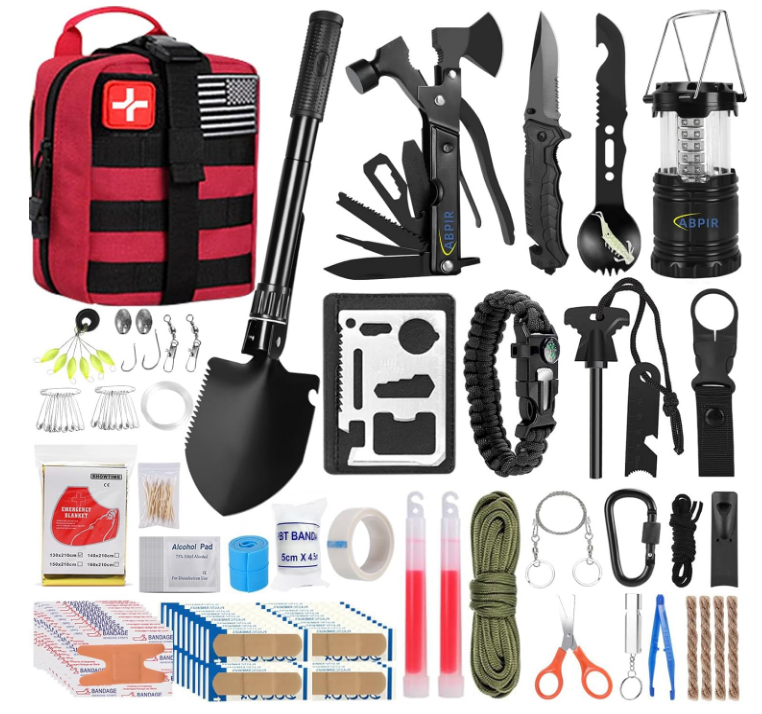 170-Piece Tactical Emergency Survival Kit with First Aid and Bug Out Gear  