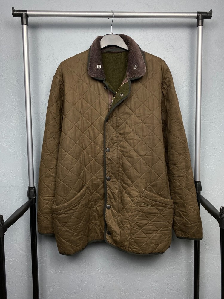 Barbour Vintage Mens Duracotton Polarquilt Quilted Jacket Size L