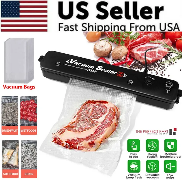Automatic Vacuum Sealer Machine for Food Preservation Storage with Seal Bags
