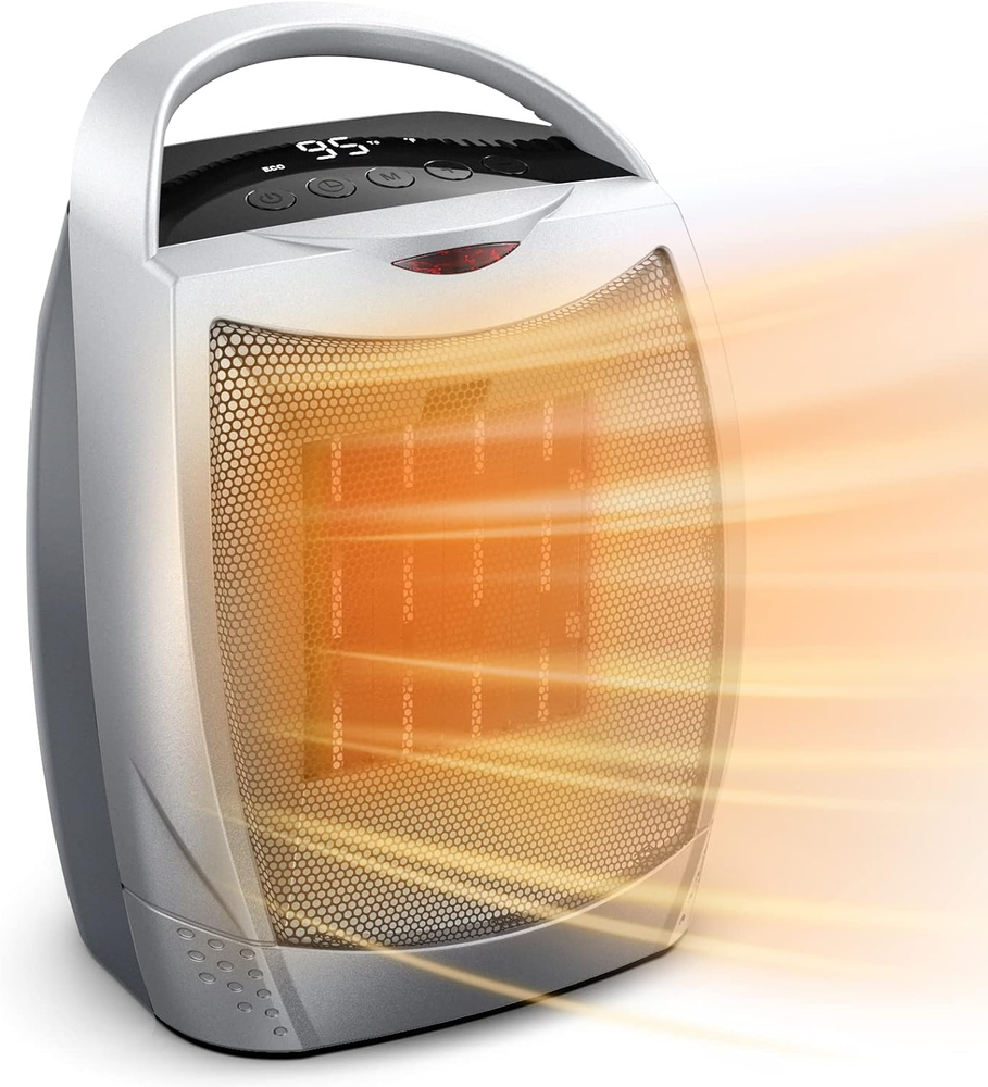 Space Heater, Upgraded Digital 1500W ETL Listed Quiet Portable Heater with Timer