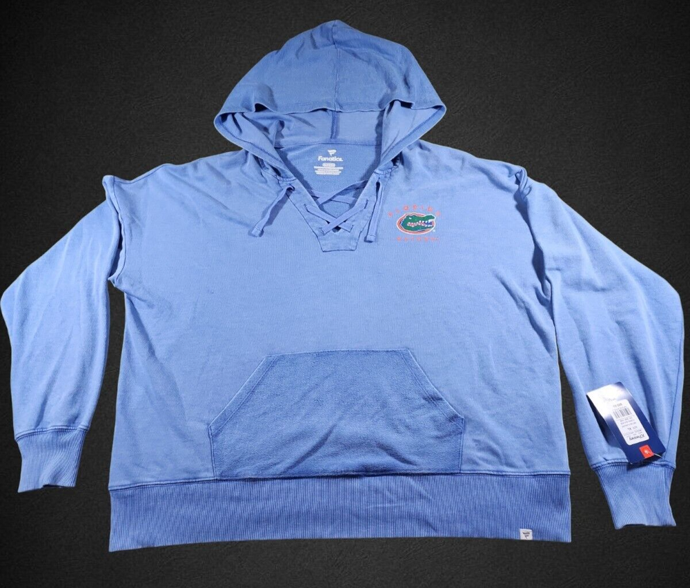 Fanatics Florida Gators Blue Pullover Lace Up Hoodie Women's Size XL