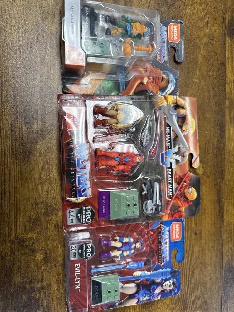 MEGA Construx Masters of the Universe He-Man Beast Evil-Lyn & Man-at-Arms Buildable Set  