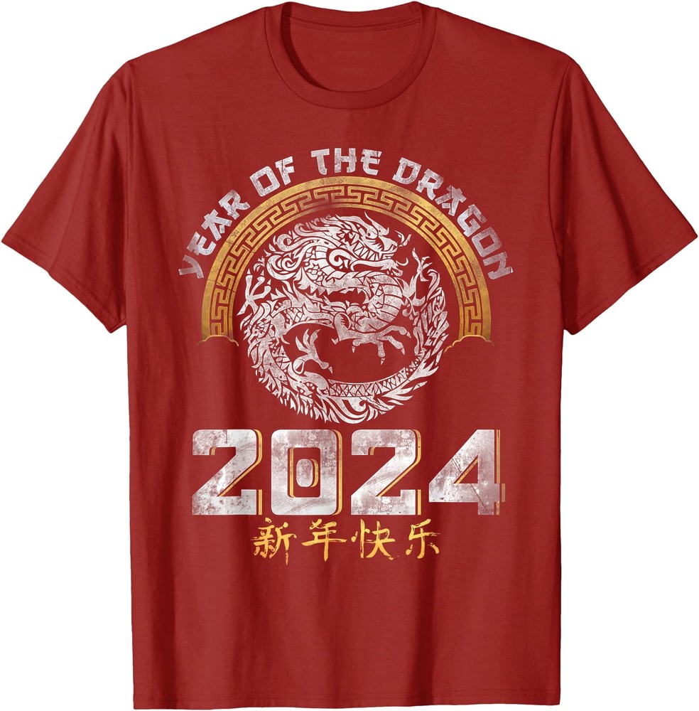 Year Of The Dragon 2024 Chinese Zodiac Chinese New Year 2024 T Shirt Men