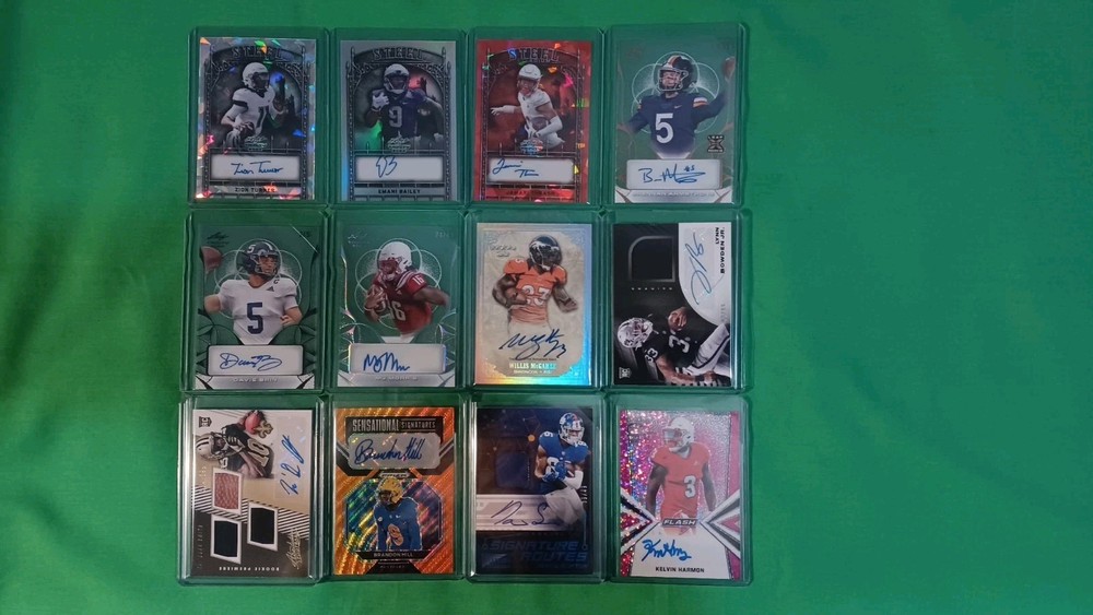 Football HUGE Lot Of 240 Autos Game Used Numbered Prizms Refractors & Inserts