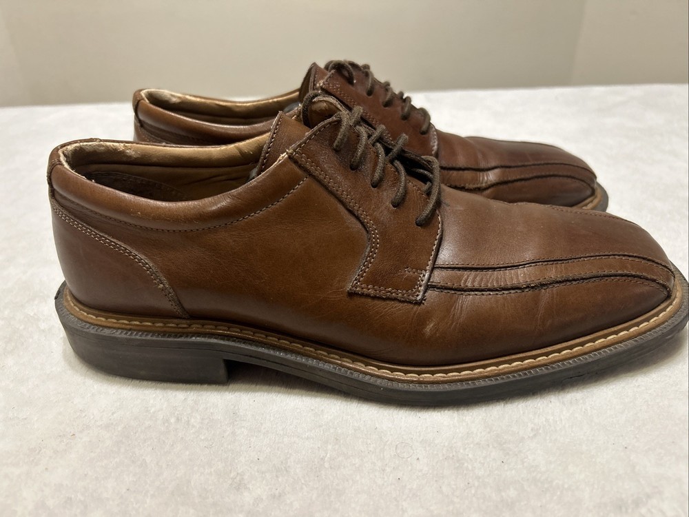 Skechers Shoes Men’s Size 10 Brown Leather Oxford Dress Shoes Lace Up Italy