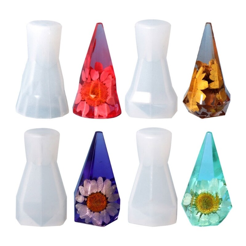 Cone Ring Holder Resin Mold Pyramid Epoxy Resin Casting Mold for DIY Ring Stand