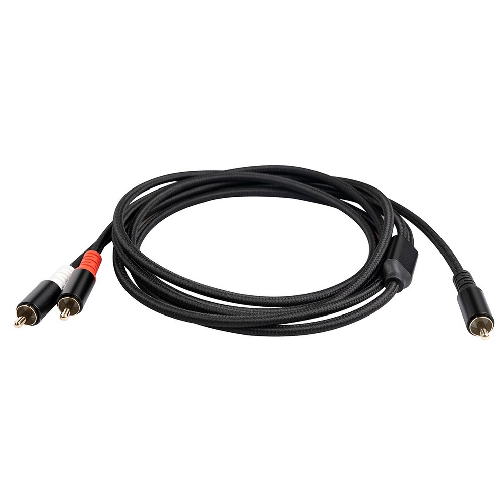 Subwoofer Y Adapter Cable 1X to 2X RCA Audio Splitter 1M