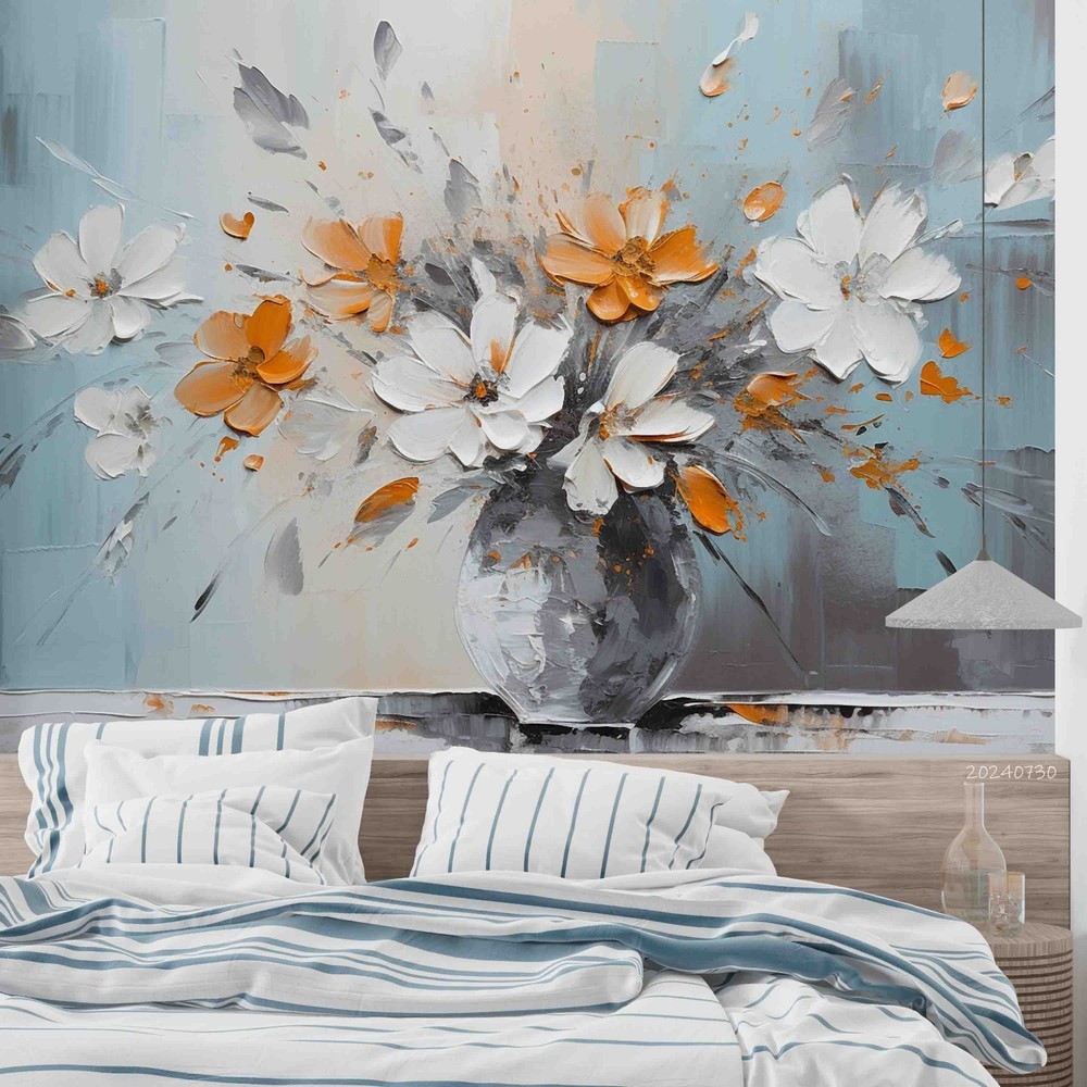 3D Flower Arrangement Oil Painting Wall Murals Wallpaper Murals Wall Sticker