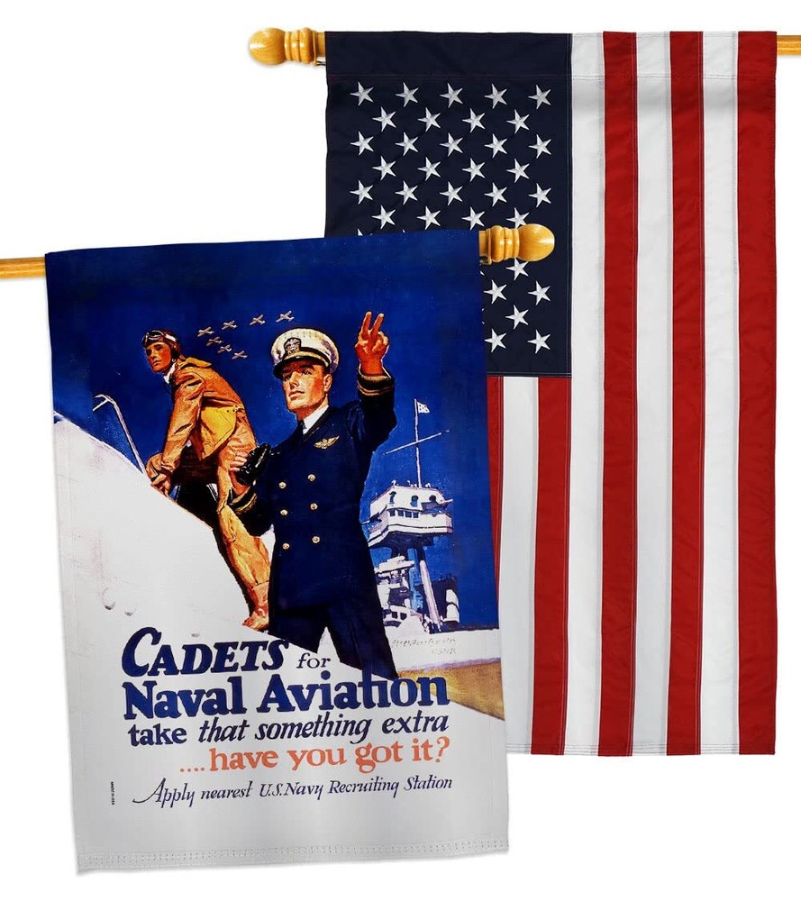 USBrotherhood Cadets for Naval Aviation House Flag Pack Armed Forces Navy USN...